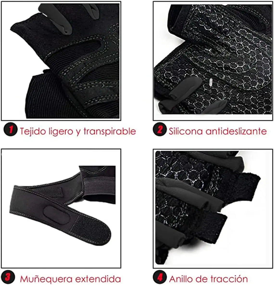 Gym Gloves, Gym Sports Gloves, Anti-slip and Breathable Gloves, Design Wrist Protective Gloves for Men and Women for Running